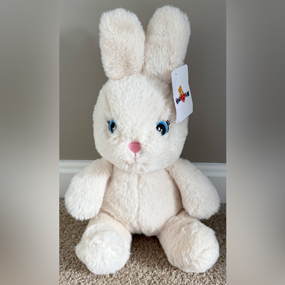 HUGFUN Vintage Plush 16” Ivory Easter Bunny Rabbit Stuffed Animal Toy NWT 865372